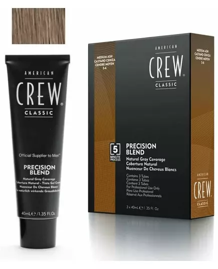 American Crew Precision Blend hair color 3x40ml Medium Ash 5-6, image 2