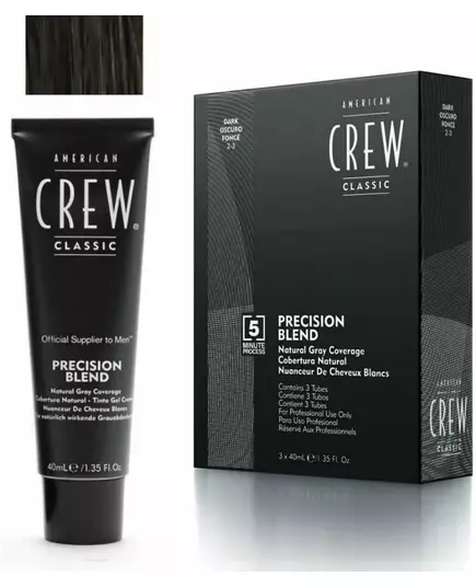 American Crew Precision Blend hair color 3x40ml Dark 2-3, image 2