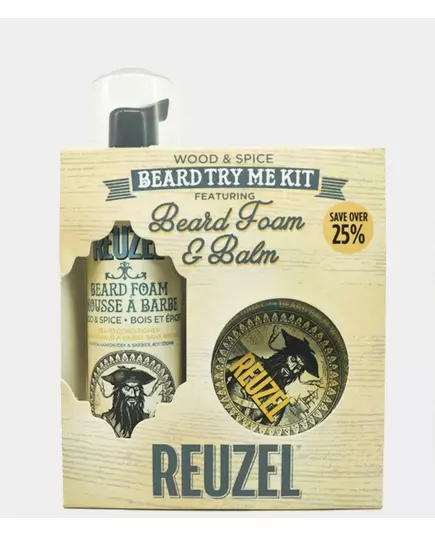 Reuzel Beard Try Me kit: Wood & Spice Beard foam 70ml + Beard balm 35g