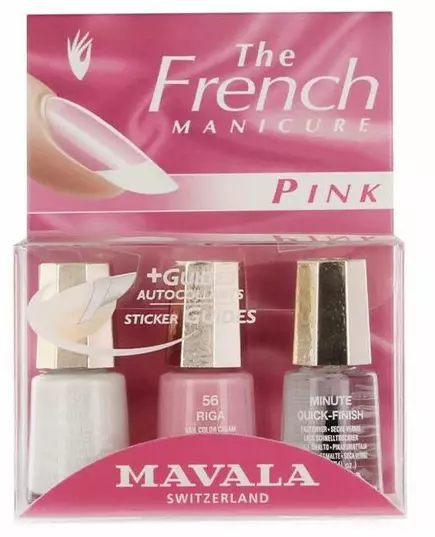 Mavala French Manicure kit Pink: White 5ml + Riga 5ml + Minute Quick Finish 5ml