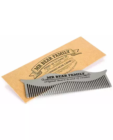 Mr Bear Family Moustache Comb Steel 1pc, image 2