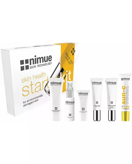 Nimue Environmentally Damaged Skin starter pack: Cleansing Gel 30ml + Conditioner 30ml + Exfoliating Enzyme 15ml + Nimue Day 15ml + Nimue Night 15ml + Sun-C SPF 40  20ml, image 2