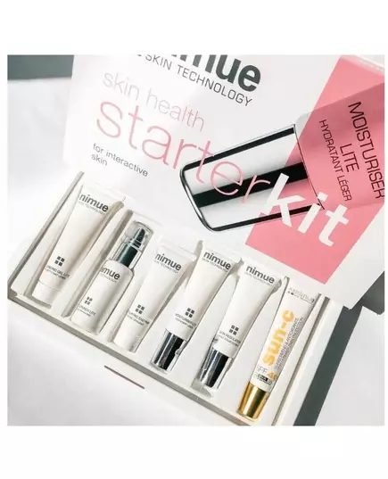 Nimue Interactive Skin starter pack: Cleansing Gel 30ml + Conditioner 30ml + Day Cream 15ml + Night Cream 15ml + Exfoliating Enzyme 15ml + Sun-C SPF 20ml, image 2