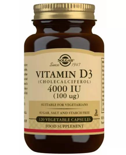 Solgar Vitamine D3 4000 IU (100 mcg) gélules à base de plantes. 120 pcs.