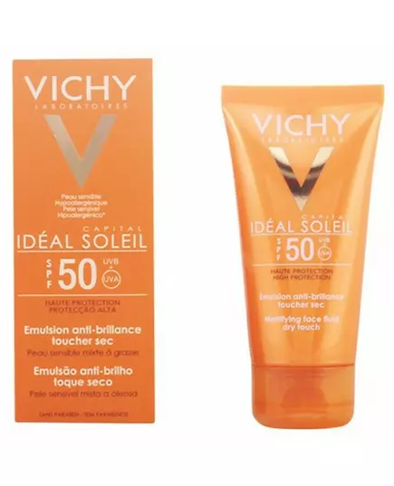 Vichy Idéal Soleil SPF50 50 ml Emulsion matifiante contre les brillances grasses