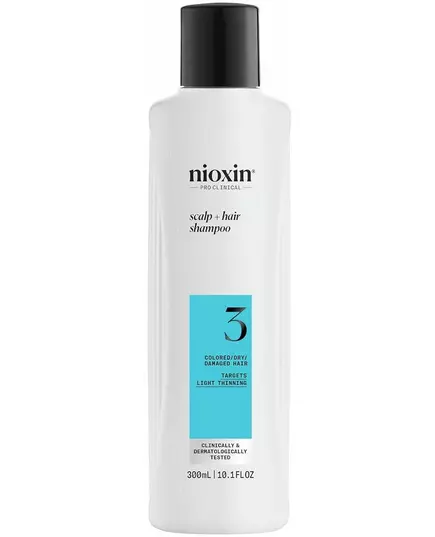 Nioxin System 3 Shampoo for coloured and damaged hair with slight weakening 300 ml