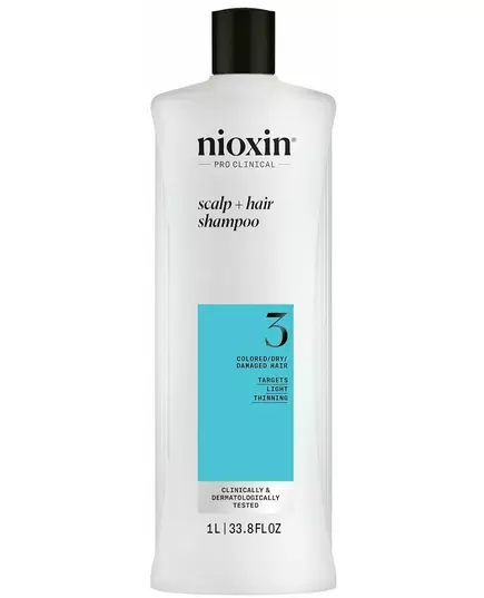 Nioxin System 3 Shampoo for coloured and damaged hair with slight weakening 1000 ml