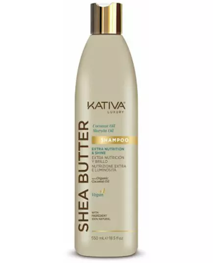 Kativa Shea Butter Shampoo mit Kokosnuss und Marula 550 ml