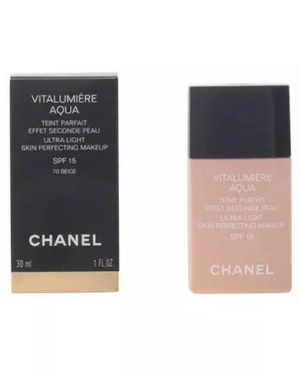 CHANEL Vitalumière Aqua foundation shade #40-beige désert, image 4