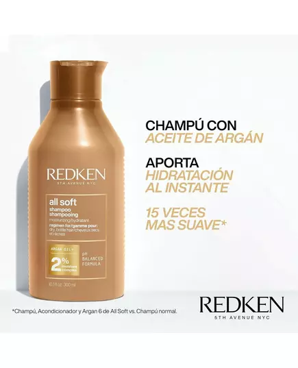 REDKEN Shampooing All Soft 300 ml, image 4