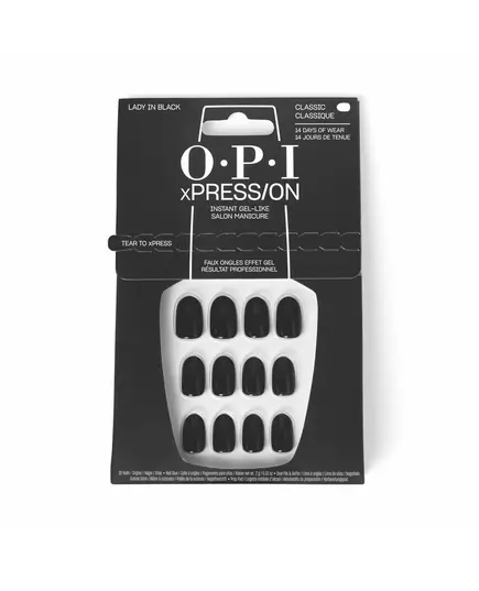 OPI xPress/On Iconic Shades #Lady in Black Set d'ongles OPI 30 pièces