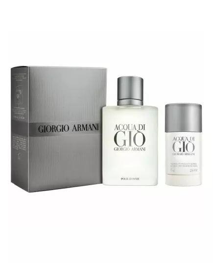 Set Giorgio Armani: Acqua di Gio Eau De Toilette For Men 100 ml + Acqua di Gio Anti-Perspirant Deodorant Stick For Men, 100 ml