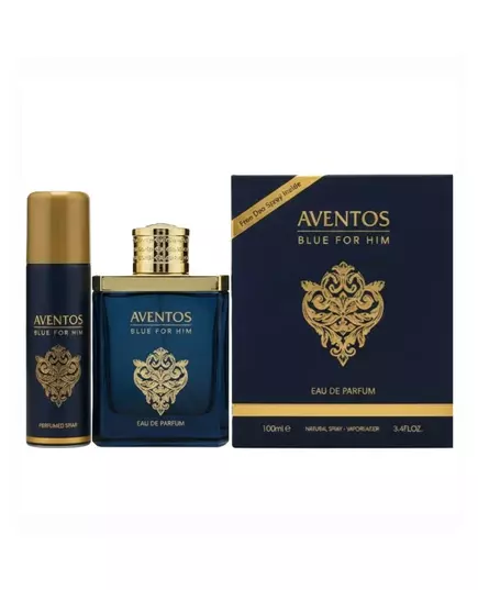 Set Fragrance World: Aventos Blue Eau De Parfum For Men 100 ml + Aventos Blue Body Spray, 100 ml