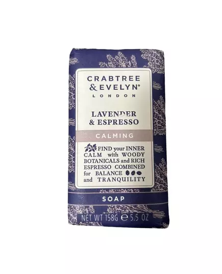 Crabtree & Evelyn Lavender & Espresso Calming Soap Bar, 158 g