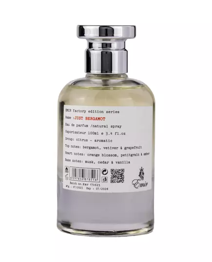 Emir Just Bergamot Factory Edition Eau de Parfum 100ml
