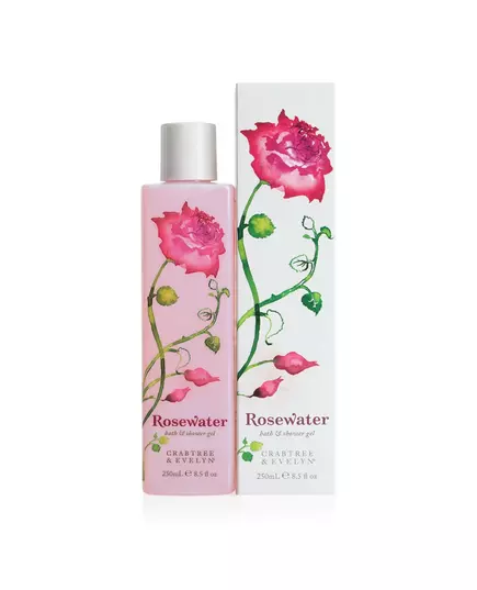 Crabtree & Evelyn Rosewater Nettoyage Gel douche Pour tous types de peau, 250 ml