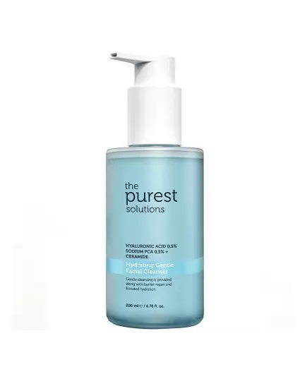 The Purest Solutions Nettoyant visage doux hydratant 0,5 % Acide hyaluronique, 0,5 % Sodium PCA + Céramide 200ml