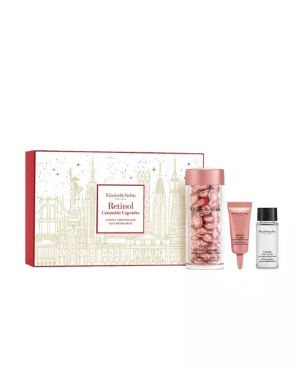 Set Elizabeth Arden: Retinol Ceramide Reduces Fine Lines & Wrinkles Serum Capsules Face 60 pcs + Ceramide Retinol Smoothing Eye Cream 5 ml + Retinol + HPR Ceramide Renewing Water Cream For Face, 60 Stück