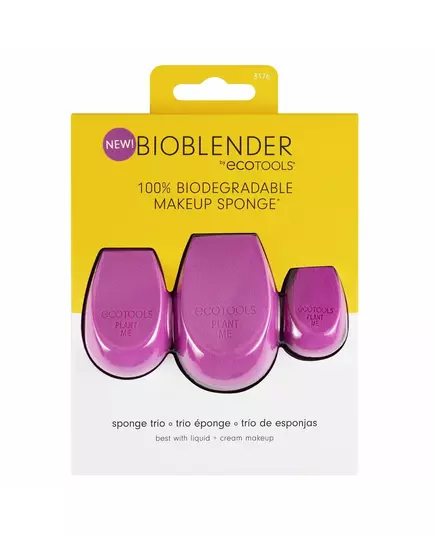Set Trio EcoTools Bioblender Éponge à maquillage Violet, 3 pièces