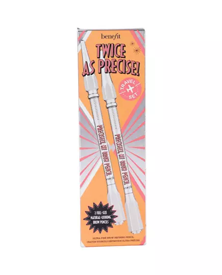 Benefit Twice As Precise Natural Eyebrow Cream Pencil Duo-Set, 2 Stück
