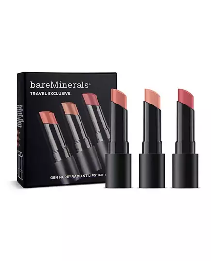 Travel Exclusive Set BareMinerals: Gen Nude Radiant Cocoa Cream Lipstick Infatuation 3.35 g + Gen Nude Radiant Cocoa Cream Lipstick Friendship 3.35 g + Gen Nude Radiant Cocoa Cream Lipstick Swag, 3,4 g, Bild 2