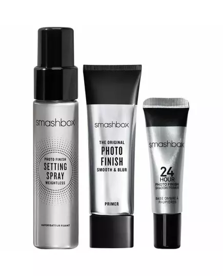 Set Smashbox: Photo Finish Matte Finish Liquid Primer 12 ml + Photo Finish Setting Spray 30 ml + Photo Finish Eyeshadow Primer, 12 ml