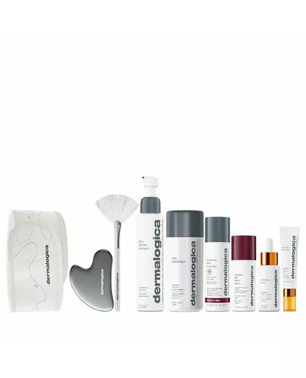 The Expertise Kit Set Dermalogica: Daily Microfoliant Exfoliating Exfoliating Powder 74 g + Biolumin-C Illuminating Eye Serum 15 ml + Biolumin-C Vitamin C Brightening Serum For Face 30 ml + Dynamic Skin Retinol Anti-Wrinkle Serum For Face 30 ml +