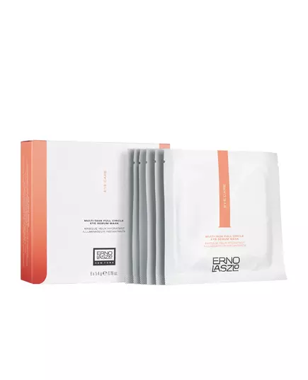 Ensemble Erno Laszlo Multi-Task Sérum Éclairant Masque en tissu pour les yeux, 6 pièces