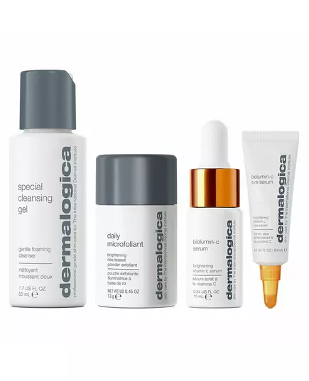 Cleanse + Brighten Set Dermalogica: Special Cleansing Gel For Face 50 ml + Daily Microfoliant Exfoliating Exfoliating Powder 13 g + Biolumin-C Vitamin C Brightening Serum For Face 10 ml + Biolumin-C Illuminating Eye Serum, 50 ml, image 2