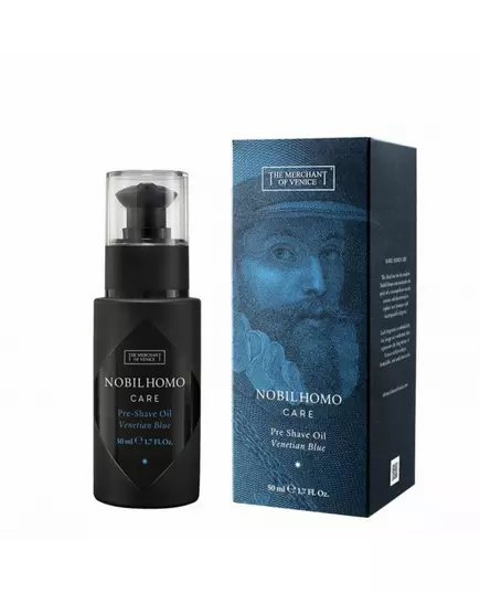 The Merchant Of Venice Venetian Blue Huile d'olive Hydratant & Adoucissant Huile de pré-rasage, 50 ml