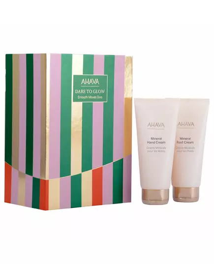 Dare To Glow Set Ahava: Dead Sea Water Hydration Hand Cream 100 ml + Mineral Nourishing Foot Cream, 100 ml