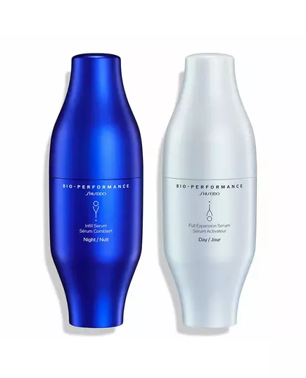 Set Shiseido: Bio-Performance Infill Anti-Ageing Night Serum For Face 30 ml + Bio-Performance Full Exapansion Anti-Ageing Day Serum For Face, 2 × 30 ml