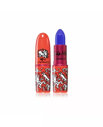 MAC Viva Glam X Keith Haring Longue tenue Rouge à lèvres crème Canal Bleu, 3 g
