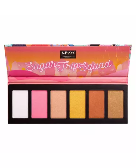 Nyx Sugar Trip Squad Sans cruauté Scintillant Palette de surligneurs 01 SQUADHP, 30 g