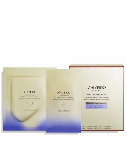 Shiseido Vital Perfection Anti-Aging & Radiance Sheet Mask For Face, 12 × 1 ml, image 2