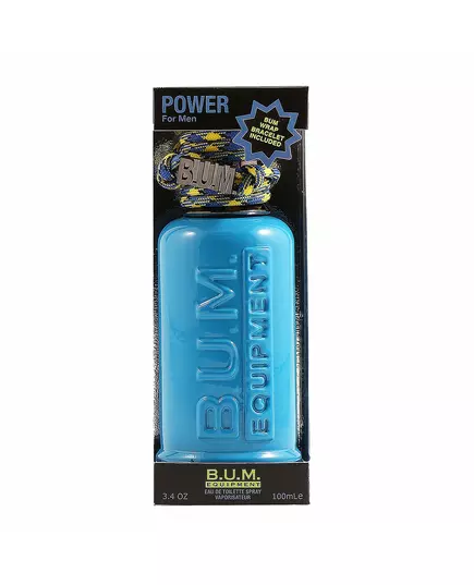 BUM Equipment Power Wrap Bracelet Eau De Toilette For Men, 100 ml