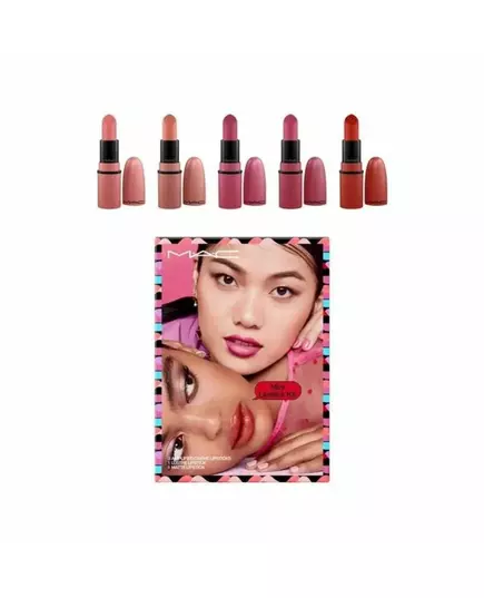 Mini Lipstick Kit Set MAC: Amplified Matte Cream Lipstick You Can't Chili With Us 1.8 g *Miniature + Amplified Matte Cream Lipstick Double Date 1.8 g *Miniature + Amplified Matte Cream Lipstick Velvet Teddy 1.8 g *Miniature + Amplified Matte Cream