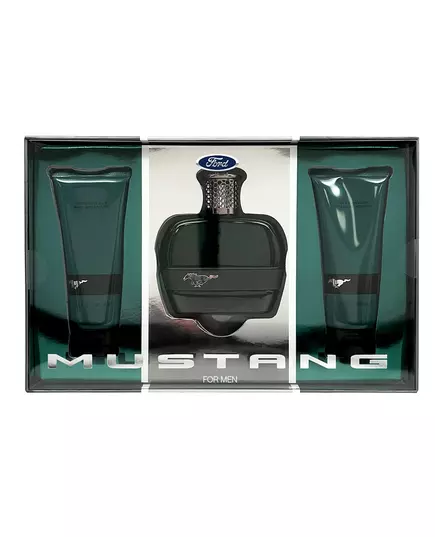 Set Ford: Mustang Green Eau De Toilette For Men 100 ml + Mustang Green Hydrating After-Shave Balm 100 ml + Mustang Green Hydrating Shower Gel All Skin Types, 100 ml
