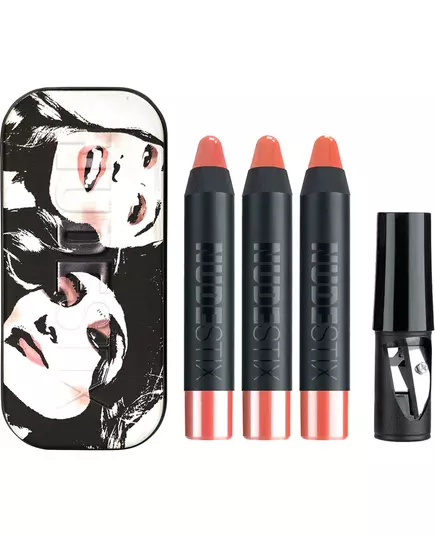 Set Nudestix: Gel Color Cruelty Free High Shine Lip & Cheek Balm 2-In-1 Ally 2.8 g + Gel Color Cruelty Free High Shine Lip & Cheek Balm 2-In-1 J Mama 2.8 g + Gel Color Cruelty Free High Shine Lip & Cheek Balm 2-In-1 Tay Tay, 2,8 g