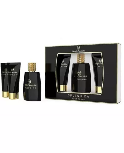Set Sergio Tacchini: Splendida Eau De Parfum For Women 100 ml + Splendida Hydrating Daily Body Lotion 100 ml + Splendida Cleansing & Refreshing Shower Gel For All Skin Types, 100 ml