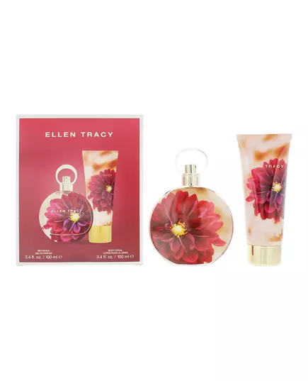 Set Ellen Tracy: Dream Florals Red Dahlia Eau De Parfum For Women 100 ml + Dream Florals Red Dahlia Moisturizes Body Lotion Body, 100 ml