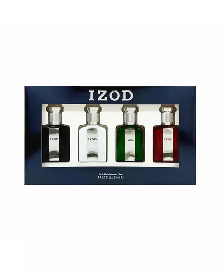 Legacy Set Izod: White Eau De Toilette For Men 15 ml + Green Eau De Toilette For Men 15 ml + Red Eau De Toilette For Men 15 ml + Blue Eau De Toilette For Men, 15 ml