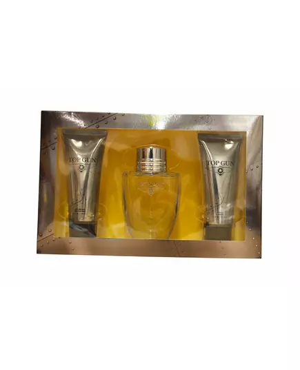 Set Top Gun: Chevron Eau De Toilette For Men 100 ml + Chevron Hydrating Body Wash Body & Hair 100 ml + Chevron Hydrating After-Shave Balm, 100 ml