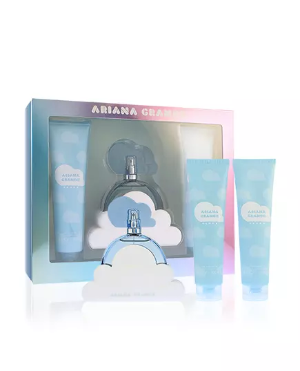 Set Ariana Grande: Cloud Eau De Parfum For Women 100 ml + Cloud Hydrating Body Lotion 100 ml + Cloud Body Wash Body, 100 ml