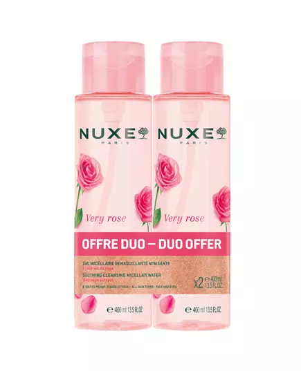 Set Duo Nuxe Very Rose Cleansing & Soothing Micellar Water For Sensitive Skin, 2 × 400 ml