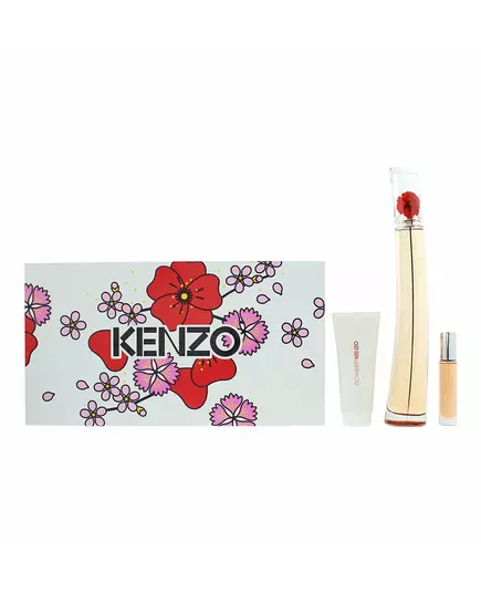 Set Kenzo: Flower L'absolue Eau De Parfum For Women 100 ml + Flower L'absolue Eau De Parfum For Women 10 ml + Flower L'absolue Hydrating Body Lotion, 100 ml