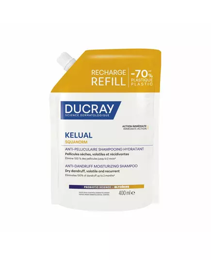 Ducray Kelual Squanorm Shampooing traitement capillaire Antipelliculaire For Scalp With Dry Dandruff Recharge, 400 ml, image 2