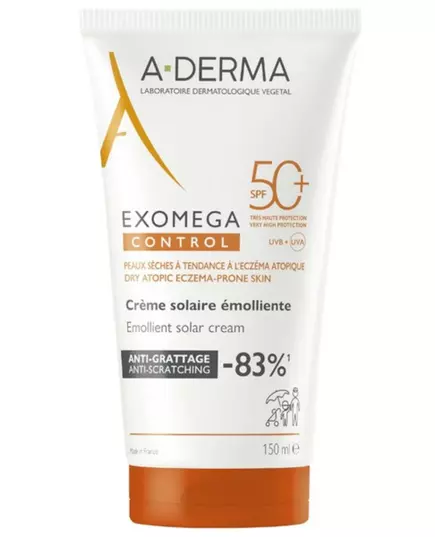 A-Derma EXOMEGA CONTROL crème solaire émolliente SPF50+, 150 ml, image 2