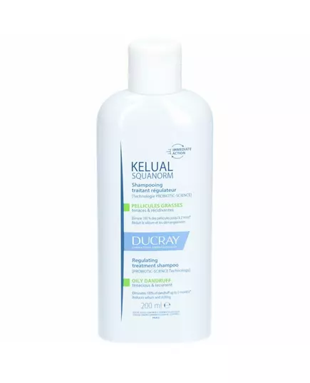Ducray Kelual Squanorm Shampooing traitement capillaire Antipelliculaire & contrôle du sébum For Scalp With Oily Dandruf, 200 ml