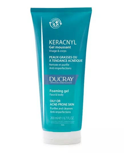 Ducray Keracnyl Biologisch abbaubar Duft Reinigung Duschgel Gesicht Oily, 200 ml, Bild 2